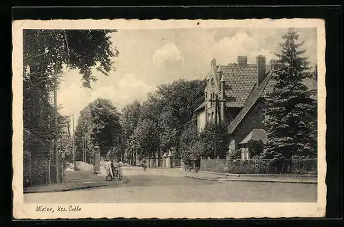 AK Wietze, Strassenpartie mit Wettersäule