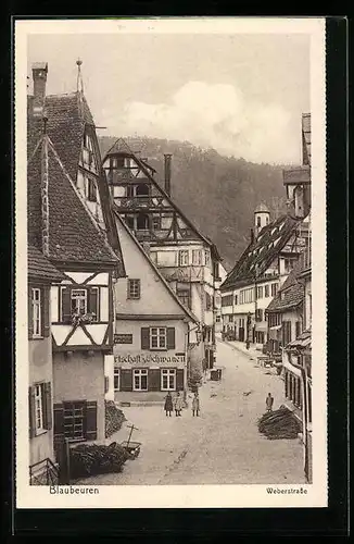 AK Blaubeuren, Gasthaus zum Schwanen in der Weberstrasse