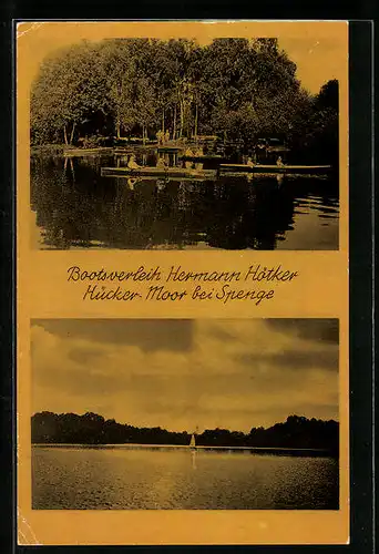 AK Hücker-Moor bei Spenge, Bootsverleih Hermann Hötker, Uferpartie