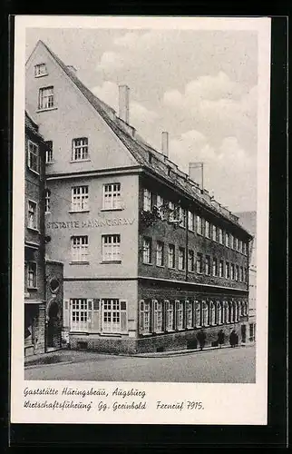 AK Augsburg, Gasthaus Häringsbräu von Gg. Greinbold