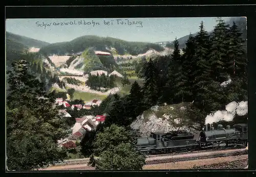 AK Triberg, Die Schwarzwaldbahn