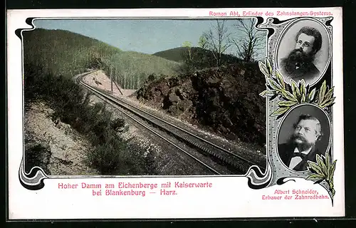 AK Blankenburg, Hoher Damm am Eichenberge mit Kaiserwarte