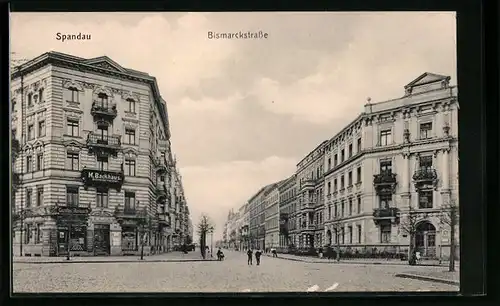 AK Berlin-Spandau, Strasseneck in der Bismarckstrasse