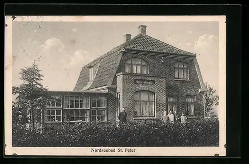 AK St. Peter, Nordseebad, Hotel Haus Anhalt