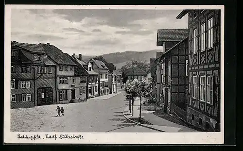 AK Stadtlengsfeld, strasse mit Gasthaus