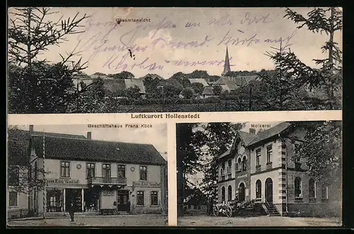 AK Hollenstedt, Gesamtansicht, Geschäftshaus Franz Kück