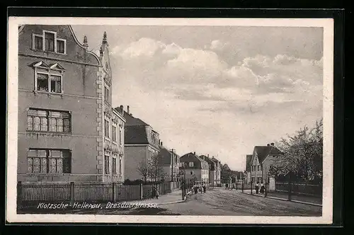 AK Dresden-Hellerau, Partie in der Dresdnerstrasse