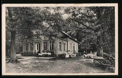 AK Oldisleben /Th., Gasthof Gesellschaftshaus Erholung mit Garten