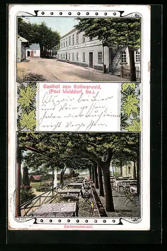 AK Walddorf i. Sa., Gasthof zum Kottmarwald