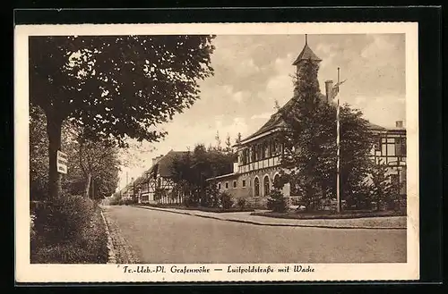 AK Grafenwöhr, Truppen-Uebungs-Platz, Luitpoldstrasse mit Wache