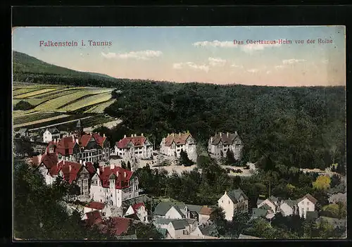 AK Falkenstein i. Taunus, Das Obertaunus-Heim von der Ruine