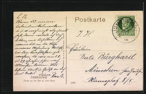 AK Immenstadt, Partie an der Ach m. dem Horn