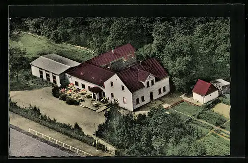 AK Hattingen / Hammertal Nord, Gasthof Haus in den Tannen, Vogelschau