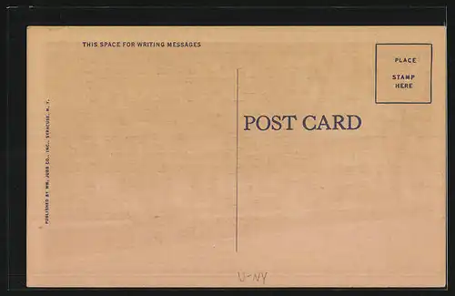 AK Waterloo, NY, View of the Park and Waterloo High School