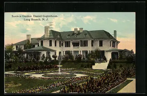 AK Long Branch, NJ, Sunken Garden, Daniel Gugenheim
