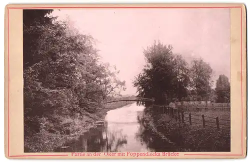 Fotografie Julius Zwissler, Wolfenbüttel, Ansicht Wolfenbüttel, Oker mit Poppendiecks Brücke