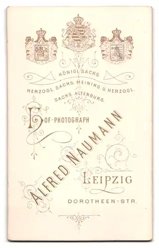 Fotografie Alfred Naumann, Leipzig, Dorotheenstr., Bürgerliche Dame mit Kragenbrosche und Kreuzkette