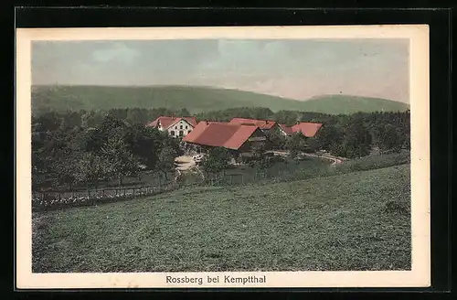 AK Winterthur-Rossberg, Ortsansicht mit Umgebung