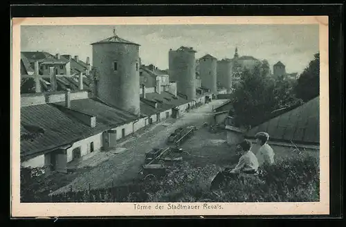 AK Reval, Türme der Stadtmauer