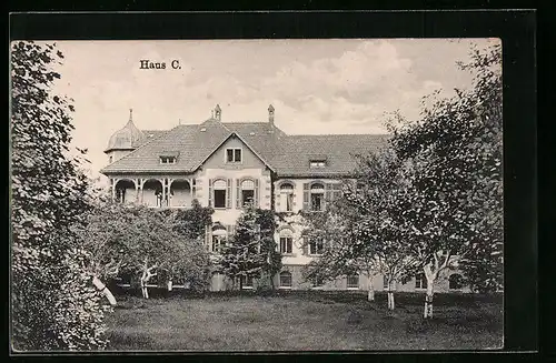 AK Berlin-Zehlendorf, Haus Schönow, Haus C., Gartenansicht