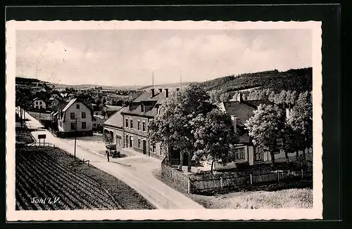 AK Sohl i. V., Ortspartie mit Strasse