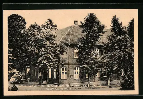 AK Holzhausen /Kr. Lübbecke, Gasthof und Bäckerei H. Kleimann