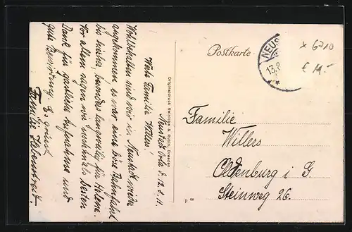 AK Neustadt /Orla, Schlossplatz mit Carl-Alexander-Strasse