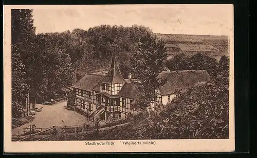 AK Stadtroda /Th., Weihertalmühle aus der Vogelschau