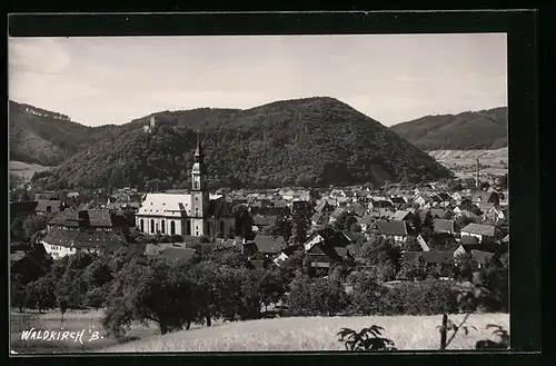 AK Waldkirch /B., Teilansicht mit Bergen aus der Vogelschau