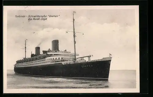 AK Turbinen-Schnelldampfer Bremen, Nordd. Lloyd Bremen