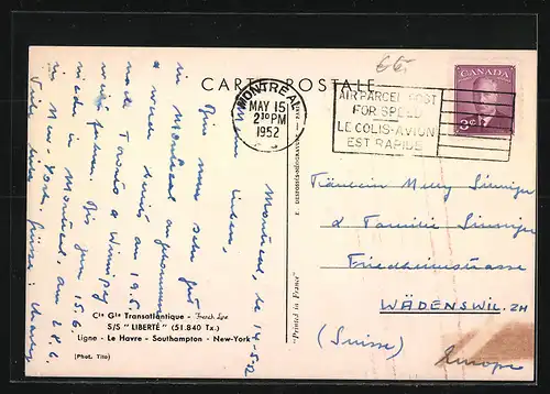 AK Passagierschiff SS Liberté, French Line