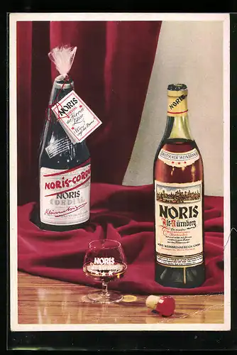AK Reklame für Noris Spirituosen