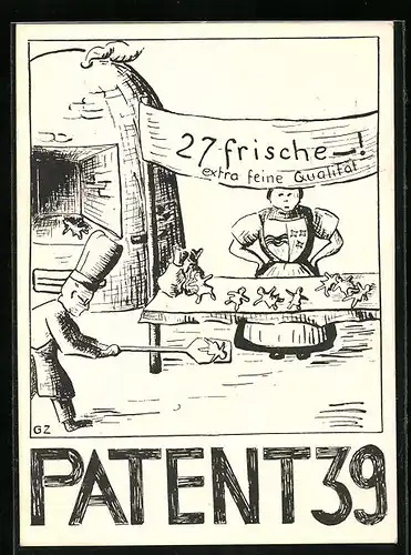 Künstler-AK Patent 1939, 27 frischgebackene Studenten extrafeiner Qualität