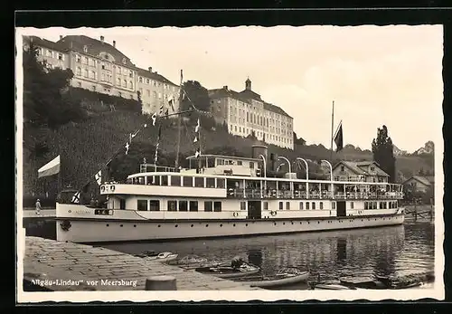 AK Bodenseedampfer Allgäu-Lindau vor Meersburg