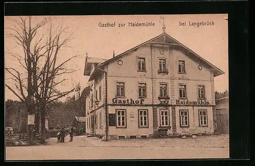 AK Langebrück, Gasthof zur Haidemühle