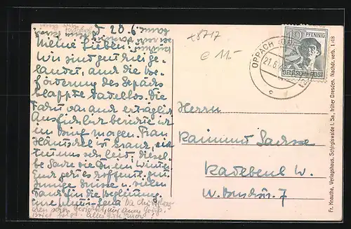 AK Oppach i. Sa., Gasthaus zum Waldfrieden