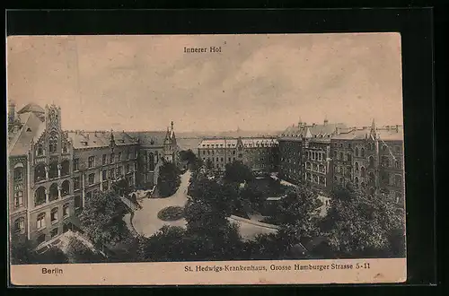 AK Berlin, St. Hedwigs-Krankenhaus, Grosse Hamburger Strasse 5-11, Innerer Hof