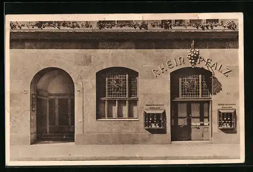 AK Berlin, Gasthaus Rhein-Pfalz-Stube, Mauerstr. 66 /67, Aussenfassade