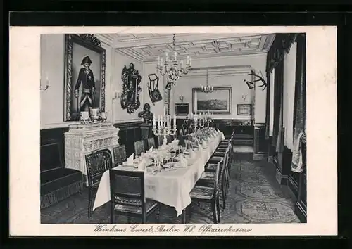 AK Berlin, Gasthaus Weinhaus Ewest, Behrenstr. 26a, Offizierskasino