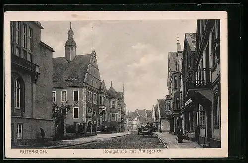 AK Gütersloh, Königstrasse mit Amtsgericht