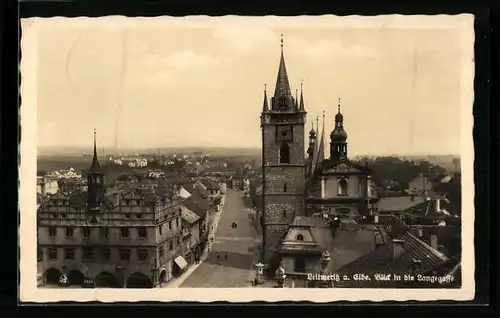 AK Leitmeritz a. Elbe, Blick in die Langegasse