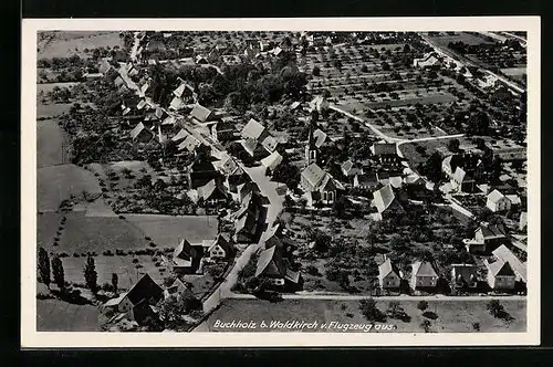 AK Buchholz bei Waldkirch, Fliegeraufnahme des Ortes