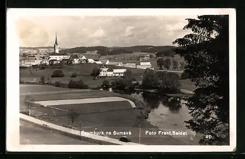 AK Frymburk na Sumave, Teilansicht mit Fluss