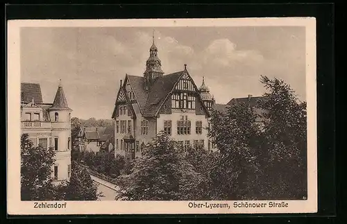 AK Zehlendorf, Ober-Lyzeum, Schönower Strasse