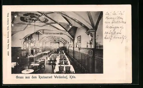 AK Köln, Restaurant Weidenhof, Grosse Budengasse 3