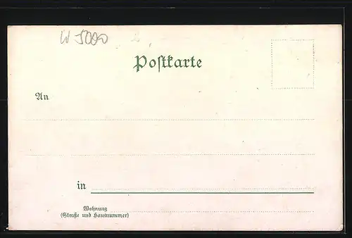 Lithographie Köln, Hohenzollernring, Bismarck-Denkmal, Rathaus