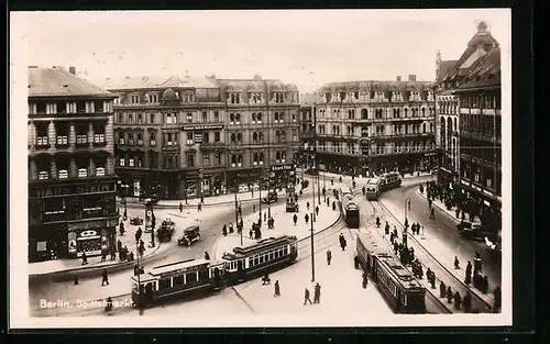 AK Berlin, Spittelmarkt mit Beuthstrasse und Seydelstrasse, Strassenbahn