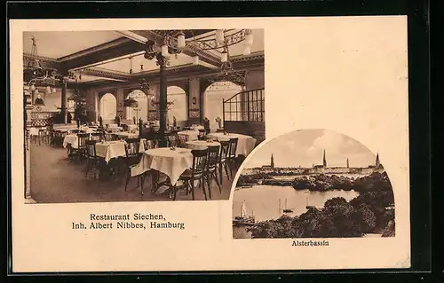 AK Hamburg, Restaurant Siechen, Alsterbassin