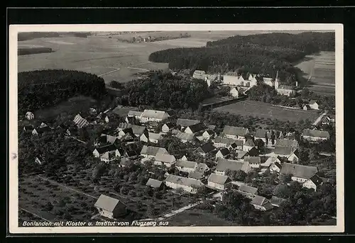 AK Bonlanden, Gesamtansicht mit Kloster und Institut vom Flugzeug aus