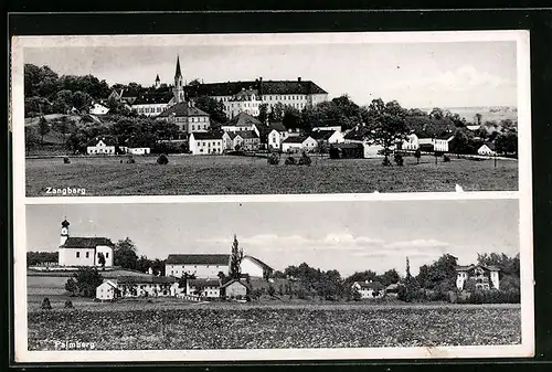 AK Zangberg-Palmberg, Gesamtansichten mit Kirchen
